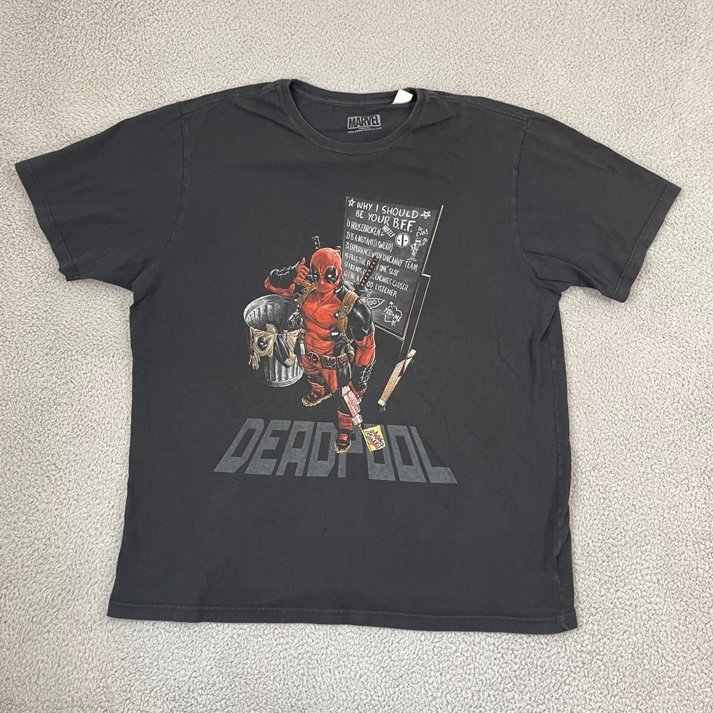 Deadpool Why I Should Be Your BFF Shirt 3XLT Black Marvel Comics Short Sleeve
